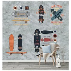 K03903-03 Фотообои Флизелиновые с виниловым покрытием для подростков Граффити Скейты 300х270 см Barton Wallpapers