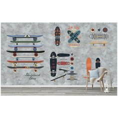 K03905-03 Фотообои Флизелиновые с виниловым покрытием для подростков Граффити Скейты 500х270 см Barton Wallpapers