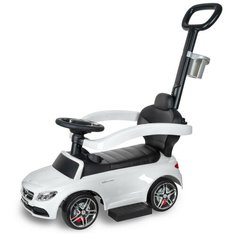Каталка детская с ручкой Mercedes-AMG C63 Coupe white/белый Sevillababy