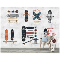 K03904-02 Фотообои Флизелиновые с виниловым покрытием для подростков Граффити Скейты 400х270 см Barton Wallpapers