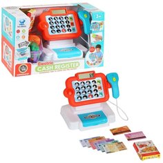 Игровой набор детский "Супермаркет", игрушечная касса с игрушечным калькулятором, сканер, игрушечные товары, игрушечные деньги, игрушечная кредитная карта, на батарейках, звук, для девочек, для мальчиков, для детей, детские ролевые игры, развивающая о Компания Друзей