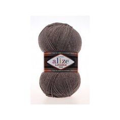 Пряжа Alize Lanagold Fine (Ланаголд Файн) 240 коричневый меланж 49% шерсть, 51% акрил 100г 390м 5шт