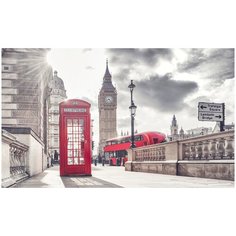 Фотообои Пасмурный Лондон/ Красивые уютные обои на стену в интерьер комнаты/ 3Д расширяющие пространство/ На кухню в спальню детскую зал гостиную прихожую/ размер 300х180см/ Флизелиновые