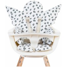 Стульчик для кормления Childhome Evolu 2 Natural/White с подушкой Angel leopard
