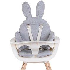 Стульчик для кормления Childhome Evolu 2 Natural/White с подушкой Rabbit Grey