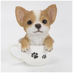 "Фигурка Щенок Чихуахуа в чашке 13х14,5см" Art Atelier