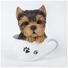 "Фигурка Щенок Йорка в чашке 13х14,5см" Art Atelier