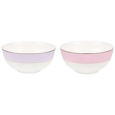 Салатник 15 см Империал Лавандовый и Чайной Розы Набор 2шт Top Art Studio