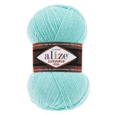 Пряжа Alize Lanagold Fine (Ланаголд Файн) 462 морская зелень 49% шерсть, 51% акрил 100г 390м 5шт
