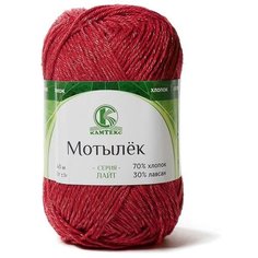 Пряжа Камтекс Мотылек 046 красный 70% хлопок 30% лавсан 50г 140м 5шт