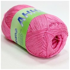 Пряжа Seam Анна 16 арт.318 ярко-розовый 100% мерсеризованный хлопок 100г 530м 5шт