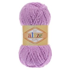 Пряжа Alize Softy (Софти) 672 нежно-розовый 100% микрополиэстер 50г 115м 5шт