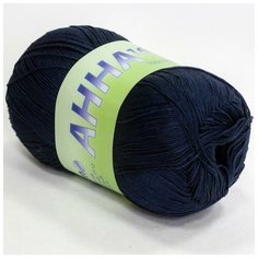 Пряжа Seam Анна 16 арт.069 темно-синий 100% мерсеризованный хлопок 100г 530м 5шт
