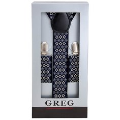 Подтяжки мужские в коробке GREG цвет Синий