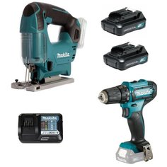 Набор Combo Kit MAKITA: Лобзик JV101D+дрель DF333D 1.5Ah+ЗУ акк.