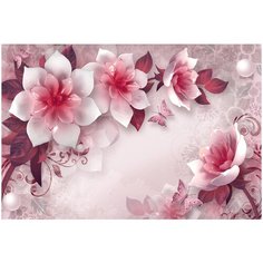 Фотообои DIVINO/T коллекцияРозовые керамические цветы 400х270