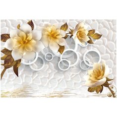 Фотообои DIVINO Керамические цветы беж 400х270