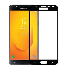 Защитное закаленное стекло Lava для Samsung Galaxy J7 (2018) Full Glue (полная проклейка)
