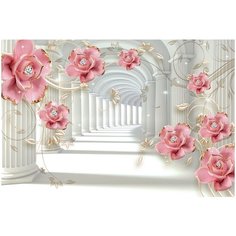 Фотообои DIVINO/T коллекцияЦветы в античном тоннеле 400х270