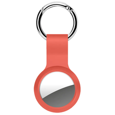 Брелок для AirTag Deppa, силикон, с кольцом для ключей, оранжевый