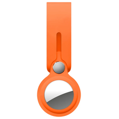 Брелок-подвеска для AirTag Deppa, силикон, с петлей, оранжевый