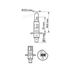 PHILIPS 12258PRC1 12258PRC1_лампа H1 12V 55W P14.5S галогенная Premium\