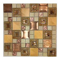 Мозаика (стекло,камень,керамика) Inter Matex Frame titanium 30х30 см 5 шт