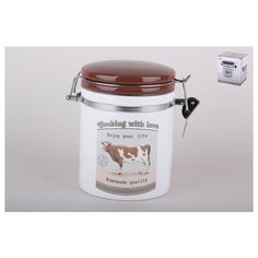Банка д/сып.продуктов 700мл с клипсой п/уп Country life Коралл