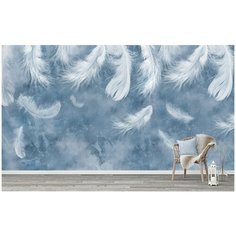 M00505 Фотообои Флизелиновые с виниловым покрытием Фотообои Поверхности Перья 500х270 см Barton Wallpapers