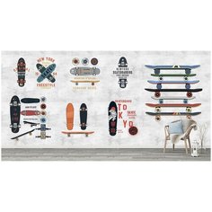 K03906-02 Фотообои Флизелиновые с виниловым покрытием для подростков Граффити Скейты 600х270 см Barton Wallpapers