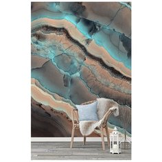 M04802 Фотообои Флизелиновые с виниловым покрытием Поверхности Мрамор Флюид 200х270 см Barton Wallpapers