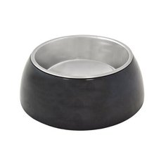 Миска для животных меламиновая, чёрная, DUVO+ D15.8см/750 мл (Бельгия)