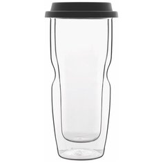 Стакан Кофе с собой 460мл Thermic Glass RM507 с силиконовой крышкой Luigi Bormioli