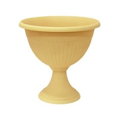 Кашпо-вазон Ливия D370мм низкий_Белая Глина М 3207 (пластик) Idea (М Пластика)