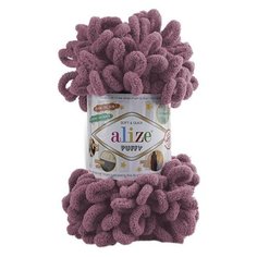 Пряжа Alize Puffy (Пуффи) 28 сухая роза 100% микрополиэстер 100г 9м 5шт