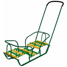 Санки-двойняшки Тимка, цвет зеленый. Nika