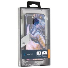 Чехол-накладка закаленное стекло Deppa Glass Case D-87256 для iPhone 11 Pro (5.8") 2.0мм Фиолетовый Агат