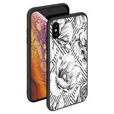 Чехол-накладка закаленное стекло Deppa Glass Case D-86504 для iPhone XS/ X (5.8") 2.0мм Белый
