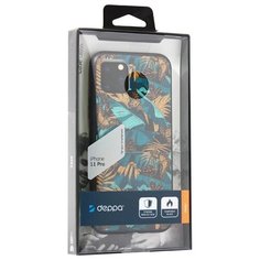 Чехол-накладка закаленное стекло Deppa Glass Case D-87254 для iPhone 11 Pro (5.8") 2.0мм Джунгли
