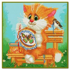 Алмазная мозаика на подрамнике «Я еще и вышивать могу» 30х30см Белоснежка