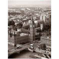 Фотообои Вид на Вестминстерский дворец Лондон/ Красивые уютные обои на стену в интерьер комнаты/ 3Д расширяющие пространство/ На кухню в спальню детскую зал гостиную прихожую/ размер 200х270см/ Флизелиновые