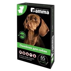 Гамма ошейник от блох и клещей Bio для собак, 65 см, черный Gamma