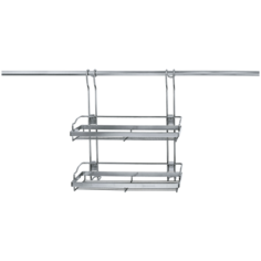 Полка "Юкинокс" двухъярусная для специй М 324 хром Ukinox