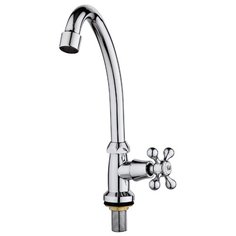 Смеситель РМС SL79-269F-4 для кухни с высоким изливом для одной воды Ростовская Мануфактура Сантехники