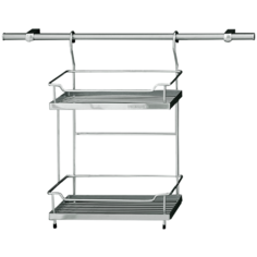 Полка "Юкинокс" двухъярусная малая М 326 хром Ukinox