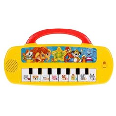 Интерактивная развивающая игрушка Умка Электропианино HT884-R, желтый