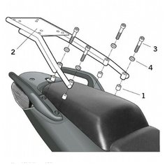 Крепление кофра SHAD Honda CBF 500/600/1000, задний