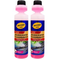 Жидкость стеклоомывателя летняя 250 мл ASTROhim BugOff / омывающая жидкость с ароматом вишни (омывайка летняя), концентрат комплект 2 шт АС-412(2)