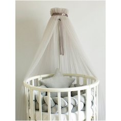 Балдахин для детской кроватки серый Alisse Dreams