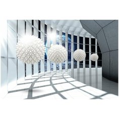 Фотообои виниловые на флизелиновой основе Polimar "Геометрические шары 3D", Арт. 14-040, 400см х 270см (ШхВ)